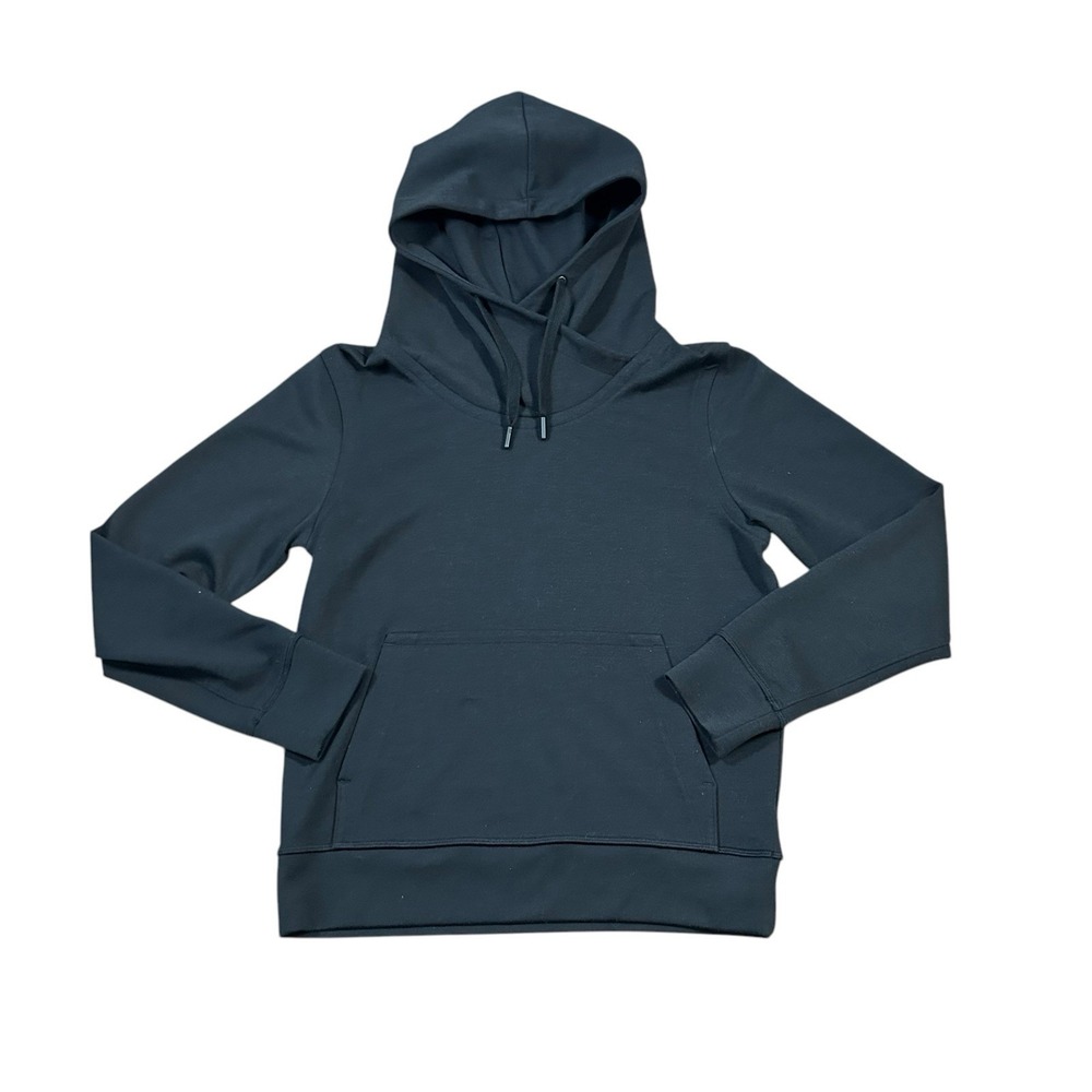 Lululemon Shirt Womens 4 Black City Sleek‎ Relaxed Fit Hoodie Sweatshirt